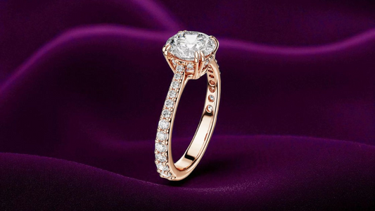 Swarovski Stilla Cocktailring – Rundschliff, Pavé, Weiß, Roségold-Legierungsschicht