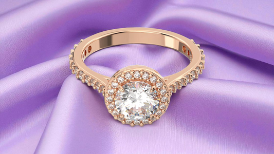 Swarovski Stilla Cocktailring – Rundschliff, Pavé, Weiß, Roségold-Legierungsschicht